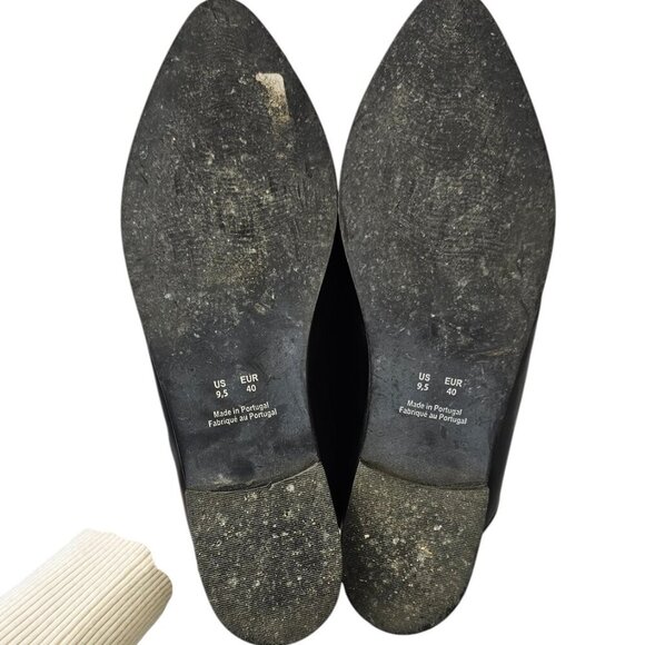 Frank & Oak Womens Black Leather Mules, Slip On, Minimalist, Size 9.5 - Picture 5 of 9
